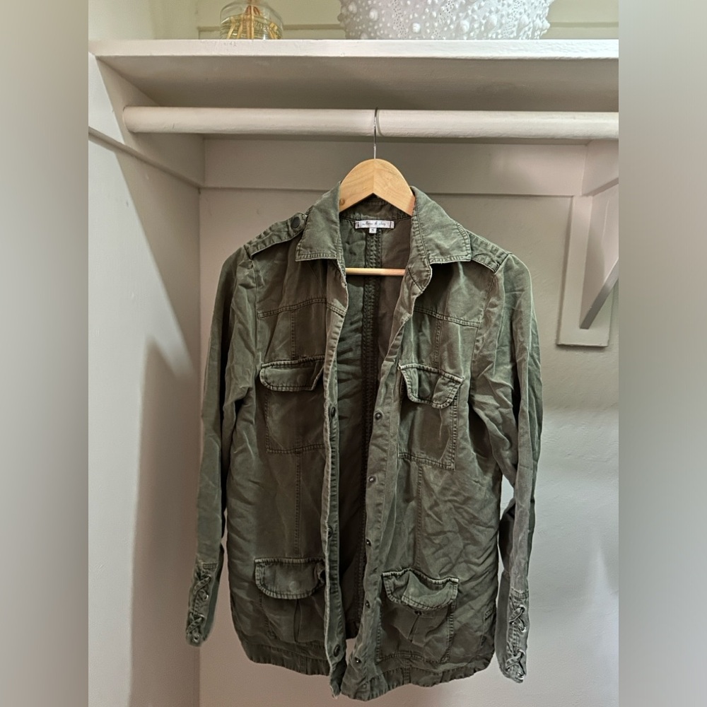 Pre Loved Willow & Clay Green Shirt Jacket